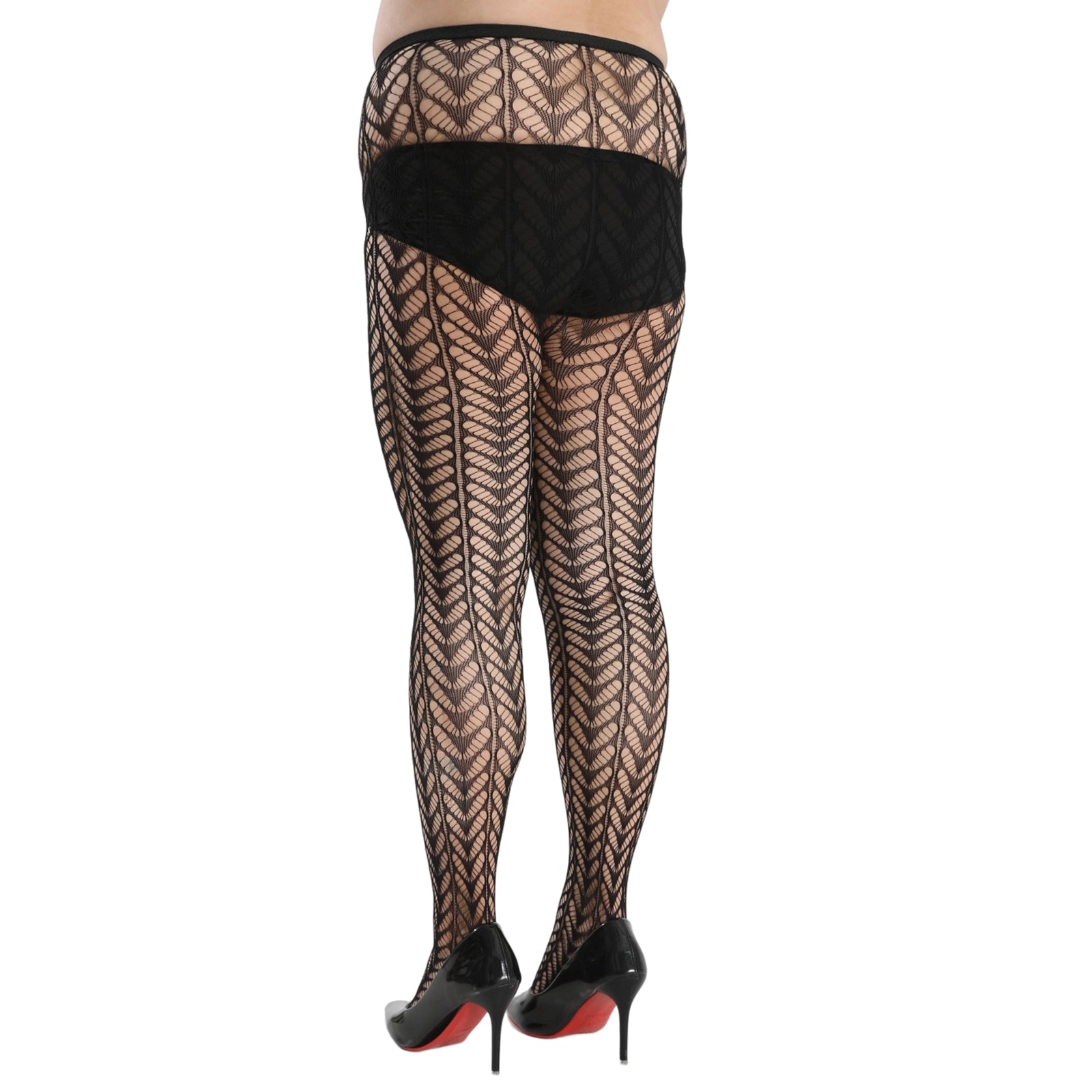  Sexy Stockings Women's Plus Hollow Out High Rise Fishnet Pantyhose