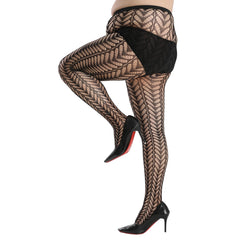  Sexy Stockings Women's Plus Hollow Out High Rise Fishnet Pantyhose