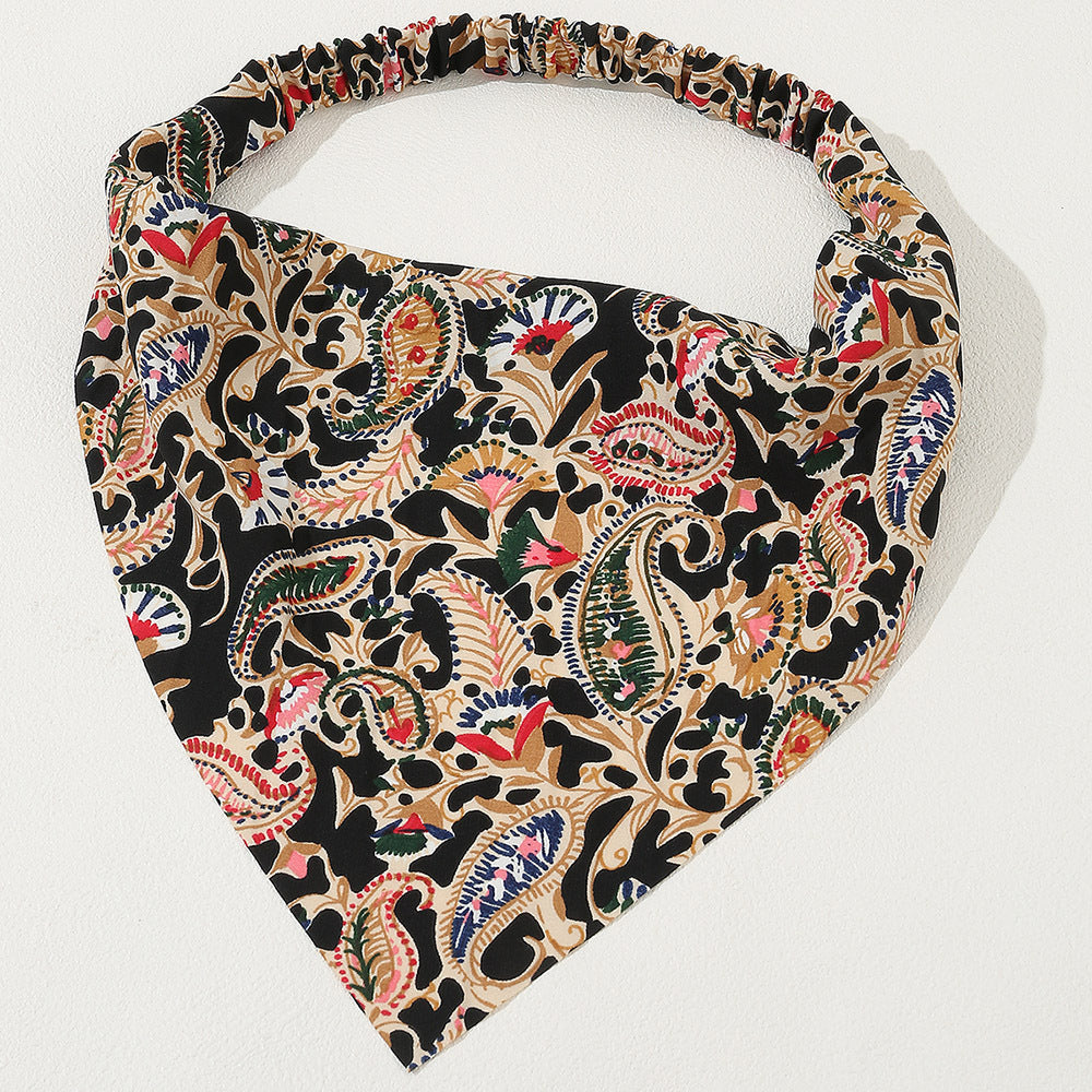 Retro Totem Triangular Scarf Headband Ethnic Style Bandana Hair Accessories