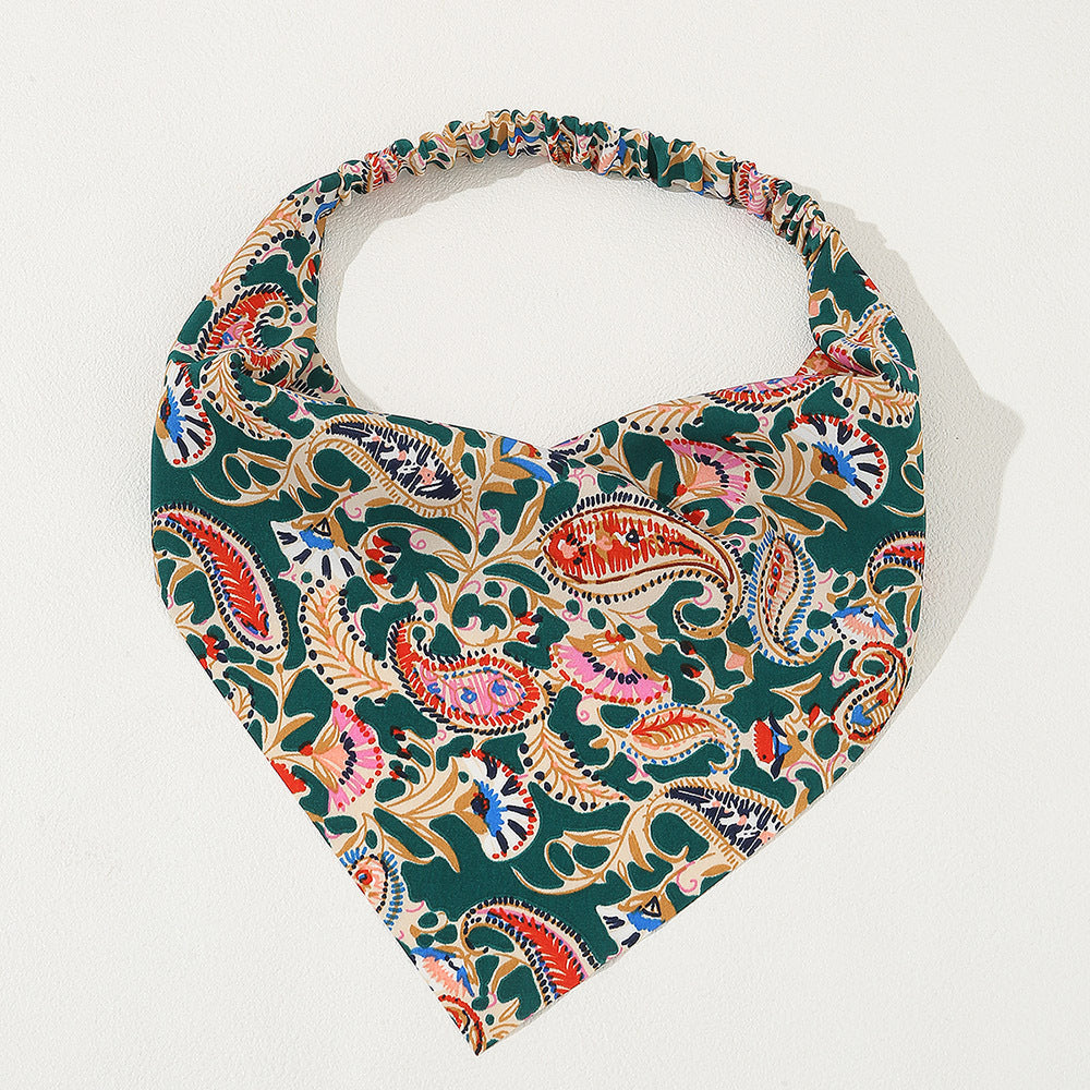 Retro Totem Triangular Scarf Headband Ethnic Style Bandana Hair Accessories