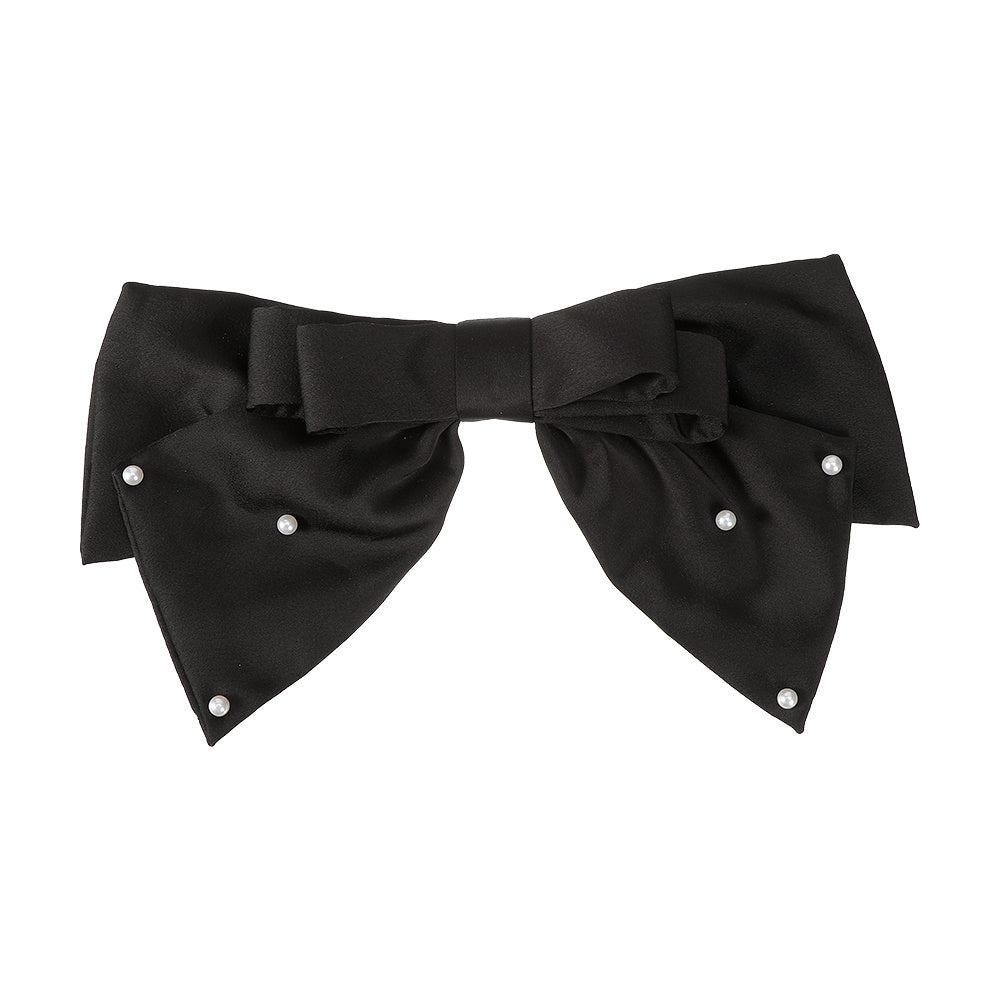 Satin Bow Rhinestone Hair Clip Non slip French Barrette Hair Accessories