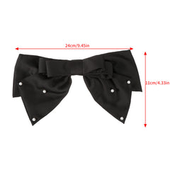 Satin Bow Rhinestone Hair Clip Non slip French Barrette Hair Accessories