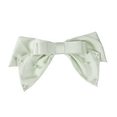 Satin Bow Rhinestone Hair Clip Non slip French Barrette Hair Accessories