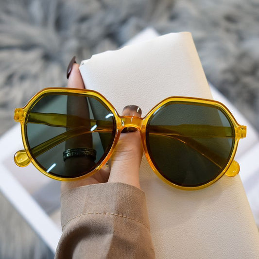 Retro Round Sunglasses Casual Jelly UV400 Sun Shades Beach Travel