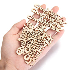 30pcs Wooden Merry Christmas Letter Ornament for Home Decor and Celebrations
