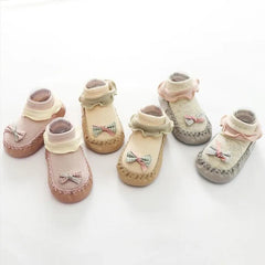Cute Bow Bottom Ankle Socks for Baby Girls