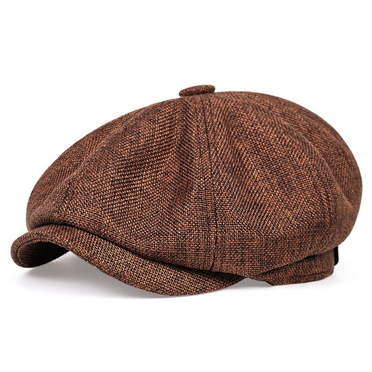 Solid Newsboy Cap Unisex Beret Vintage Painter Hat