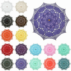 Vintage Lace Embroidery Umbrella Bride Umbrellas For Weddings