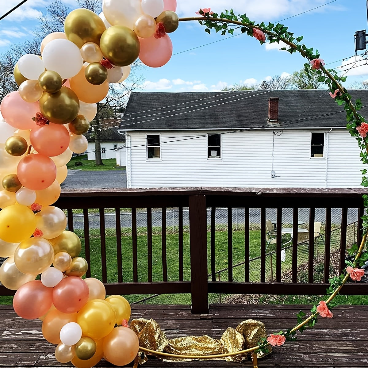 Stunning Iron Ring Balloon Arch for Weddings
