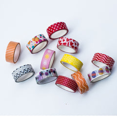 12 Roll Christmas Cartoon Journal Paper Tape Set DIY Decoration Stationery