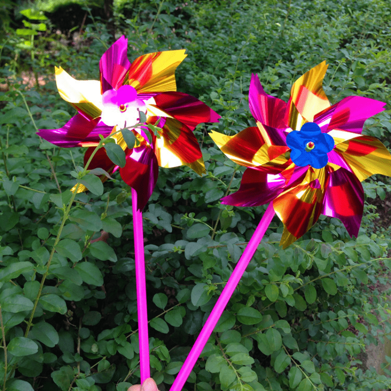 5pcs Small Plastic Windmills Outdoor Toy for Children