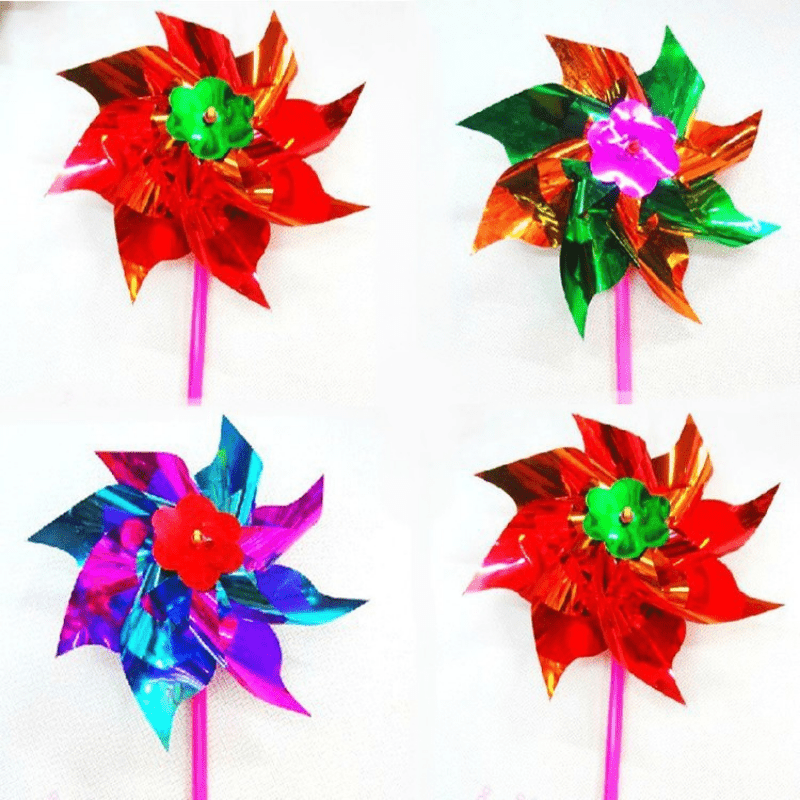 5pcs Small Plastic Windmills Outdoor Toy for Children
