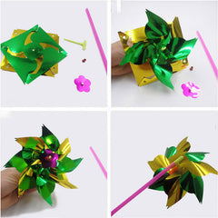 5pcs Small Plastic Windmills Outdoor Toy for Children