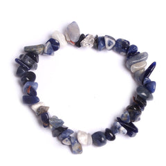 Natural Stone Bracelet Crystal Healing Chip Chain Bracelets Gemstone Polished