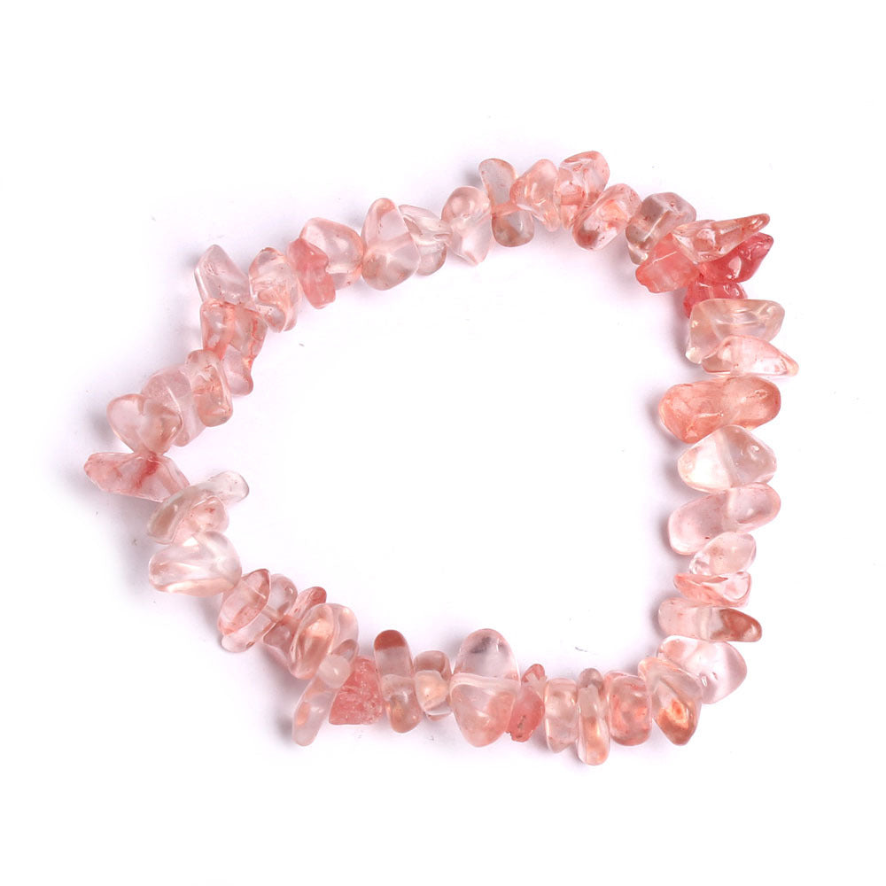 Natural Stone Bracelet Crystal Healing Chip Chain Bracelets Gemstone Polished
