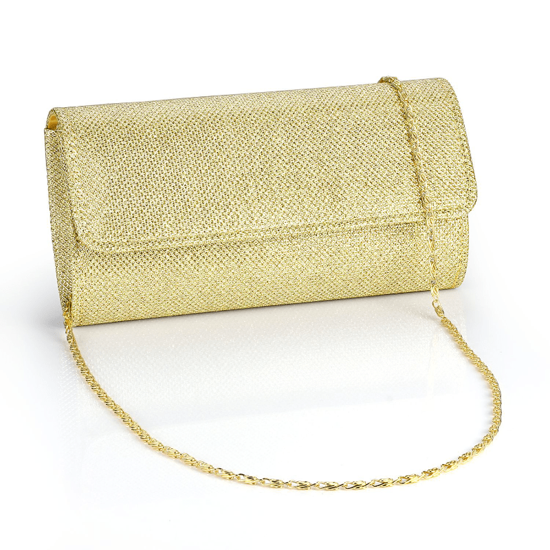 Glitter Flap Evening Bag Glossy Dinner Clutch Handbag