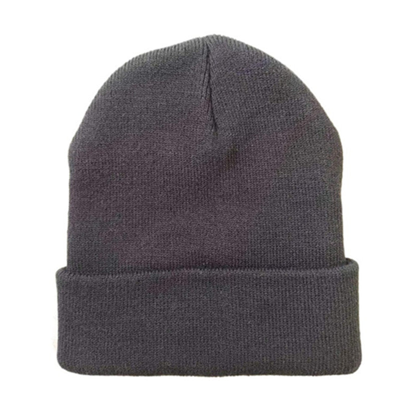 Faith Cross Embroidered Beanie Elastic Knit Hat Unisex Warm Skull Hat