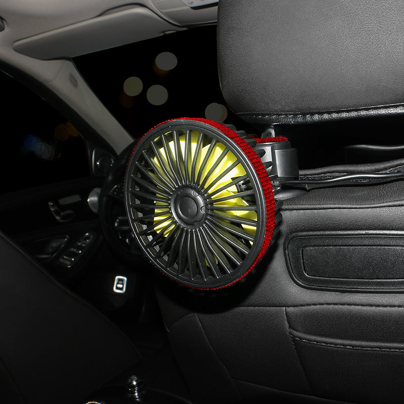Portable Car USB Mini Fan Air Cooling Fan 3 Speed Universal Seat Headrest Cooler