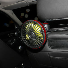 Portable Car USB Mini Fan Air Cooling Fan 3 Speed Universal Seat Headrest Cooler