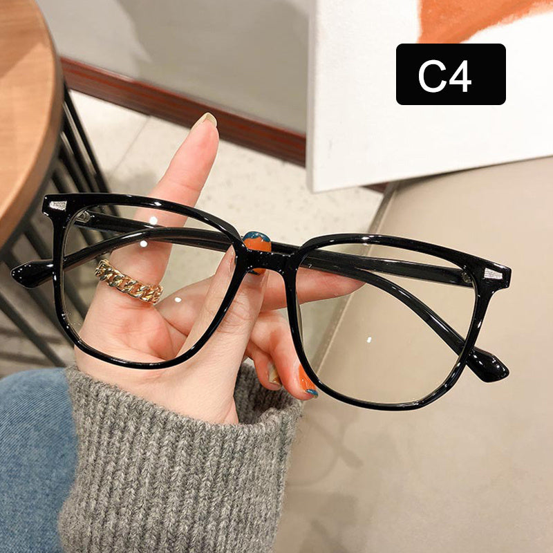Light Blocking Glasses Jelly Square Clear Lens Anti Eyestrain Computer