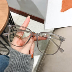 Light Blocking Glasses Jelly Square Clear Lens Anti Eyestrain Computer