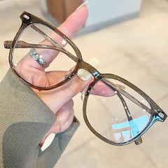 Light Blocking Glasses Jelly Square Clear Lens Anti Eyestrain Computer