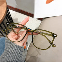 Light Blocking Glasses Jelly Square Clear Lens Anti Eyestrain Computer