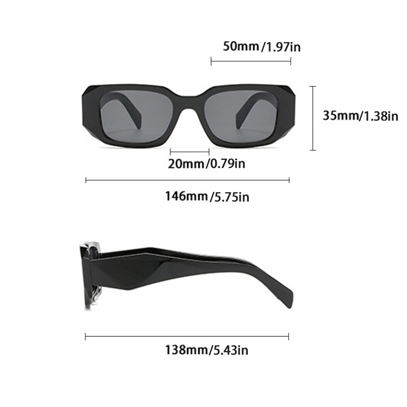 Y2K Square Sunglasses Hip-hop UV400 Sun Shades Glasses