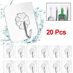 Heavy Duty Adhesive Hooks 13lbs Waterproof & Oilproof