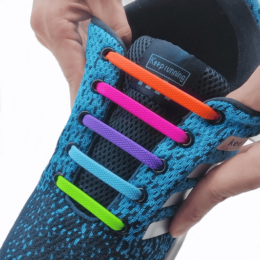 16pcs Silicone Elastic Laces for All Sneakers No Tie Needed