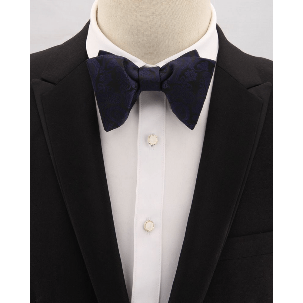 Patterned Bow Tie Wedding Groom Man Suit Dress Evening Reception High end