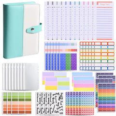 A6 Financial Planning Bookkeeping Notebook Budget Sheet Pouch Ruler Stickers