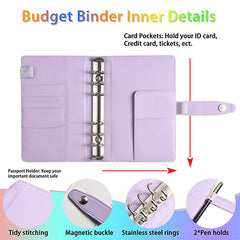A6 Financial Planning Bookkeeping Notebook Budget Sheet Pouch Ruler Stickers