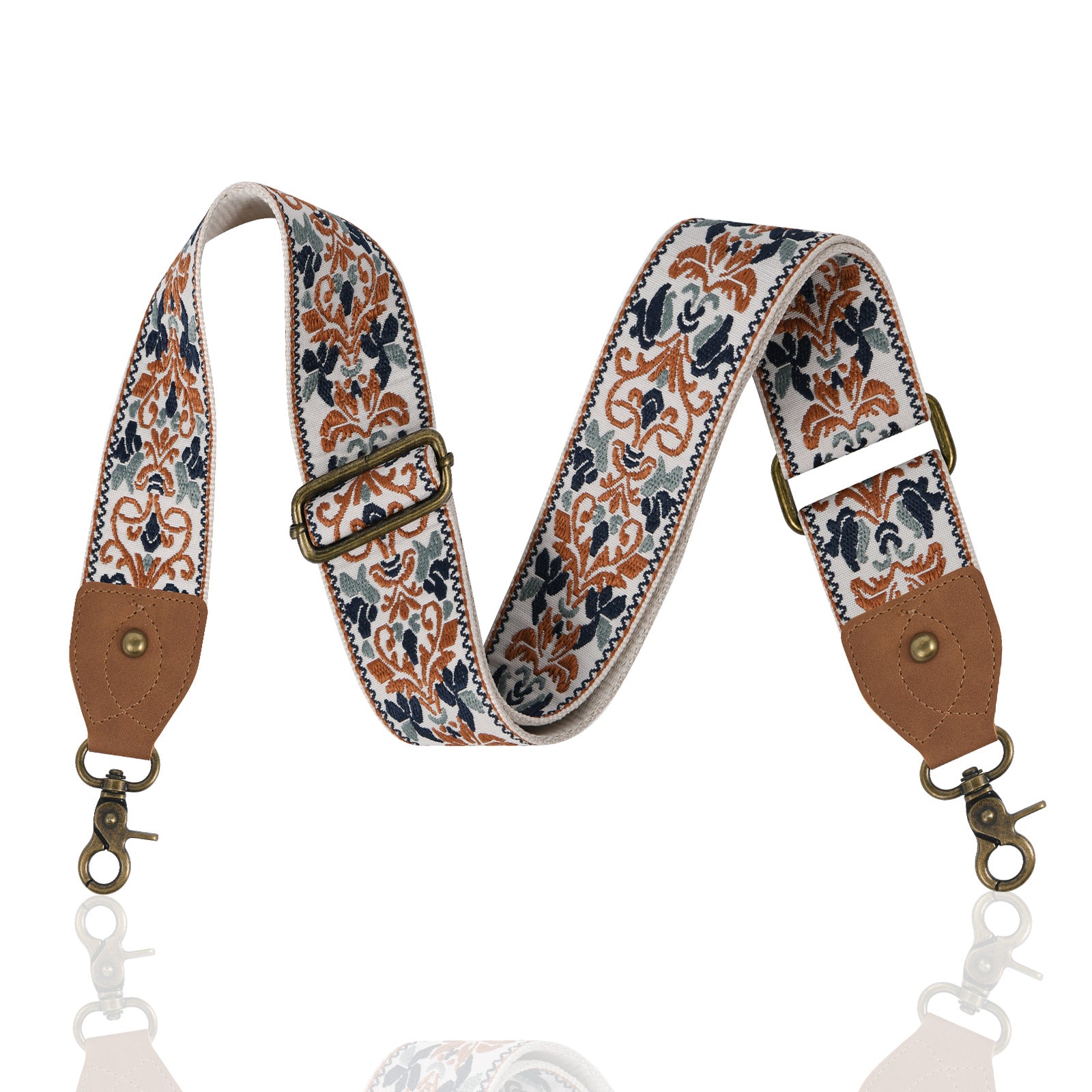 Vintage Flower Pattern Adjustable Bag Strap For Shoulder Bag