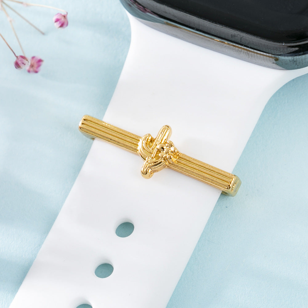 Creative Cactus Watch with Decorative Ring Silicone Strap