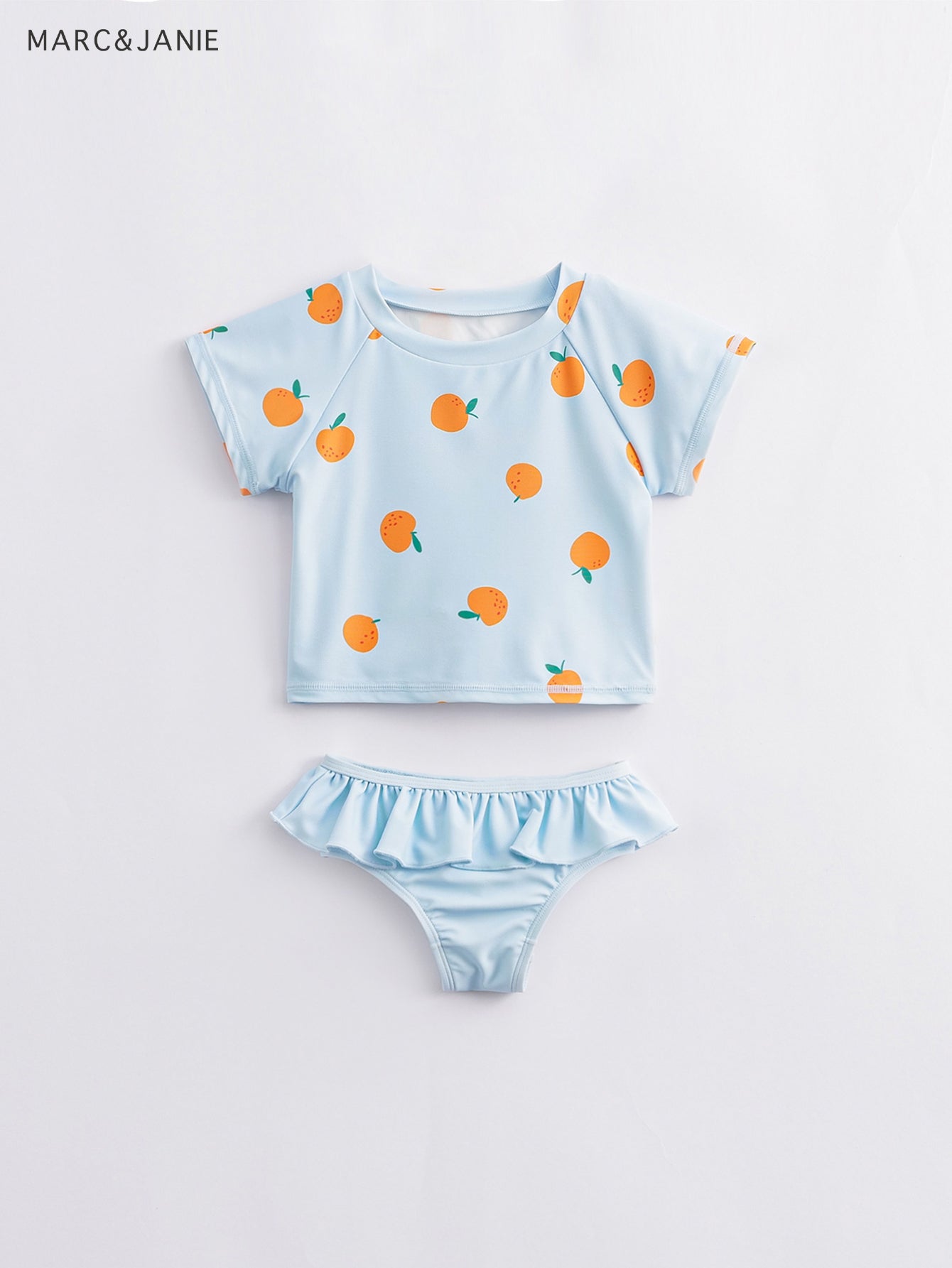 Toddler Girls Cartoon Floral 2pc Swimsuit Set