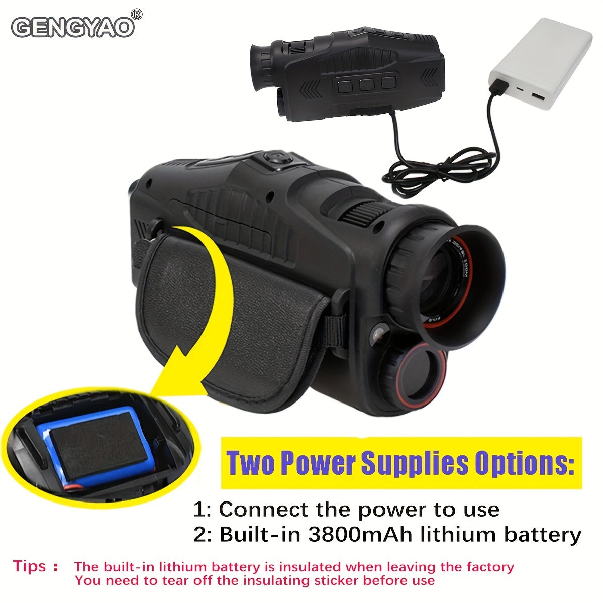 1080P HD Monocular Night Vision Device with 5X Digital Zoom