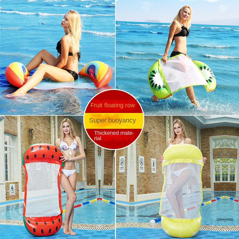 Inflatable Lounge Chair with Backrest for Adults - Relax in Pool or Beach
