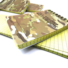 2pcs Camo PVC Waterproof Notepads, All Weather Rainproof Outdoor Notebook