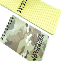 2pcs Camo PVC Waterproof Notepads, All Weather Rainproof Outdoor Notebook