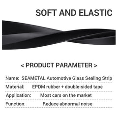 V Shape Car Seal Strip 2 4m 78 74 157 48in Auto Side Window Rubber Sealing