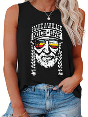  Women's Figure Print Tank Top