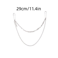 Pin Clip Chain Jewelry Set with Brooch Necklace