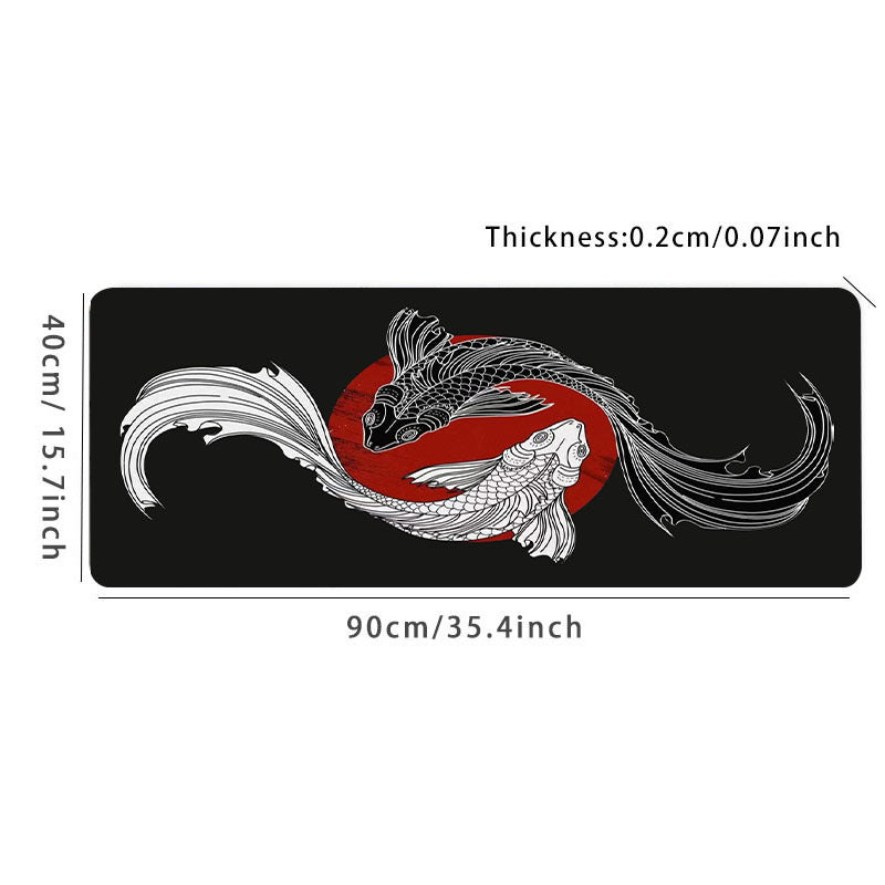 Tai Chi Fish Large Gaming Mouse Pad - Upgrade Your Gaming Experience