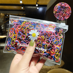 1000pcs Small Rubber Band Candy Hair Ring Elastic Hair Rope Ponytail Holder