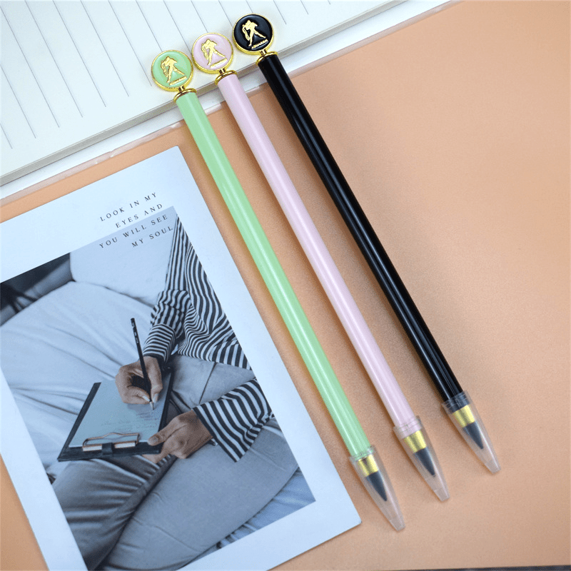 3Pcs Eternal Pencils Creative Drawing Graffiti Replaceable Heads & Designs