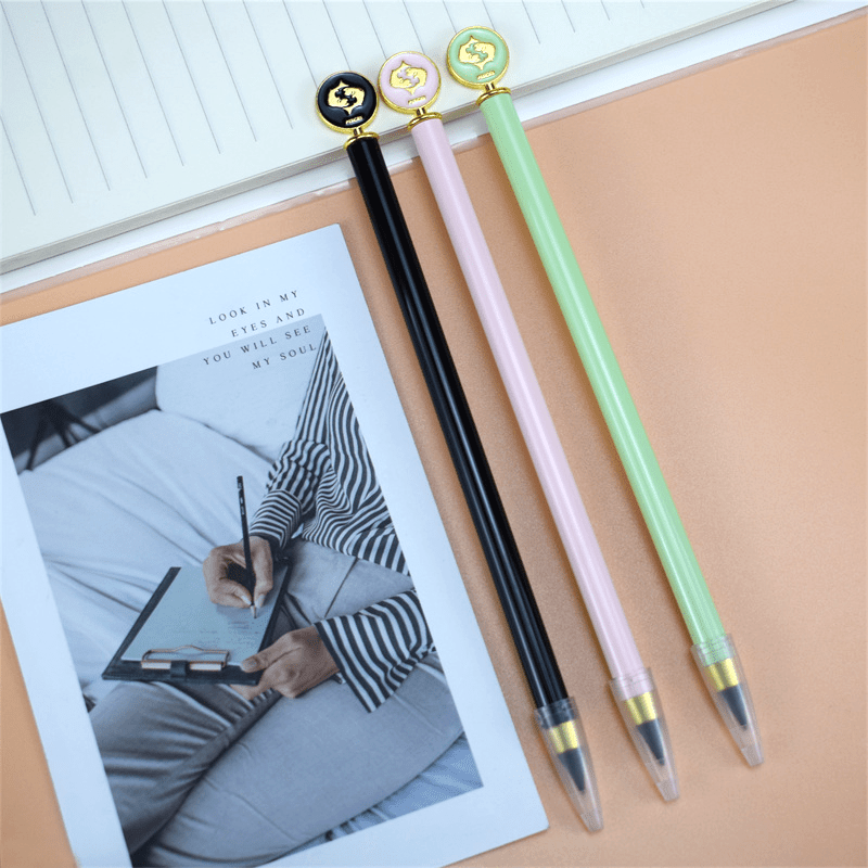 3Pcs Eternal Pencils Creative Drawing Graffiti Replaceable Heads & Designs