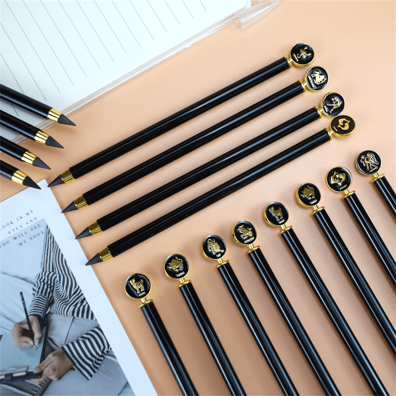3Pcs Eternal Pencils Creative Drawing Graffiti Replaceable Heads & Designs