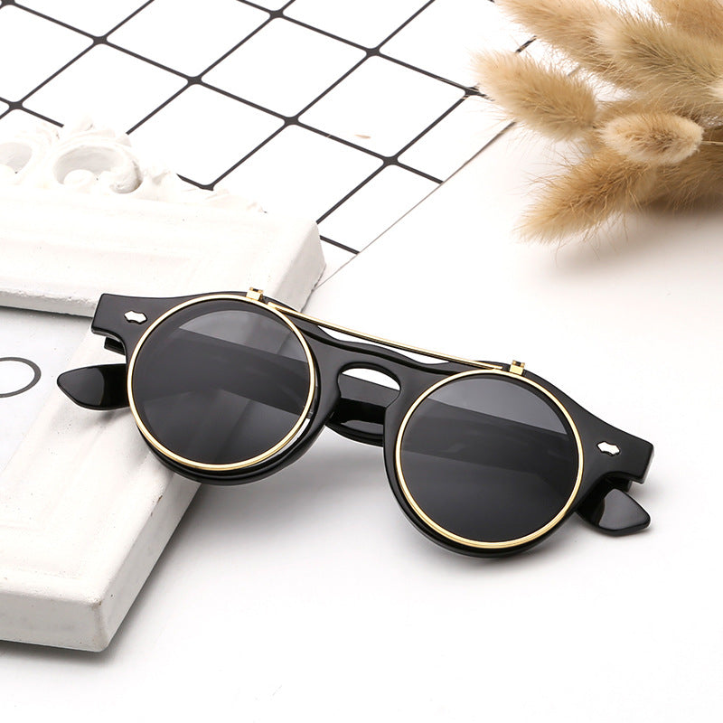 Steampunk Top Bar Sunglasses Retro Vintage UV400 Metal Sun Shades