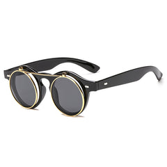 Steampunk Top Bar Sunglasses Retro Vintage UV400 Metal Sun Shades
